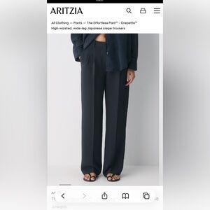 Aritzia effortless lo-rise black pant